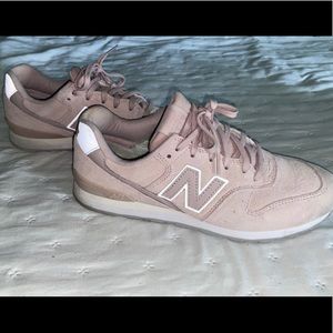 Pale pink New Balance sneakers